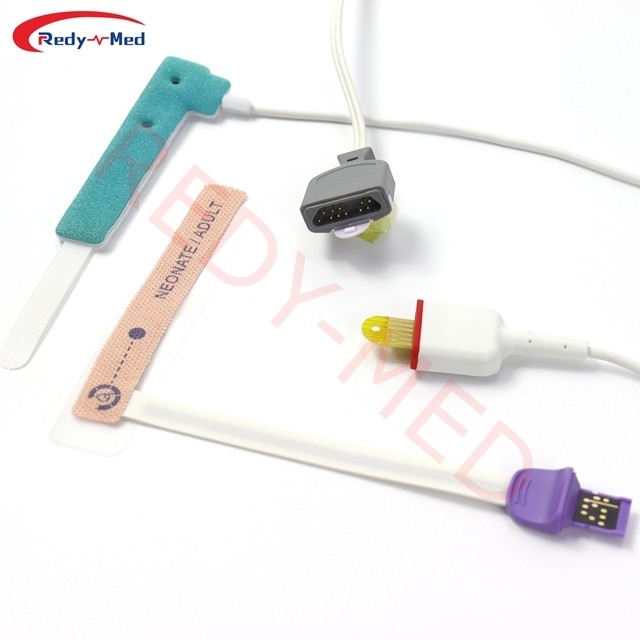 CE/ISO13485 8 Pin Pulse Oximeter Adhesive Sensor, 0.9m Length Pediatric Disposable SPO2 Sensors
